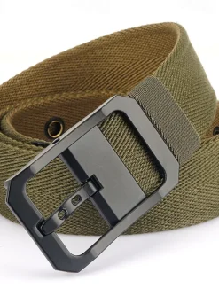 Men's Tactical Belt Canvas Belt Nylon Belt Waist Belt Black White Alloy Durable Adjustable Plain Outdoor Daily