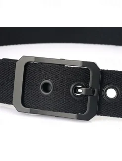 Men's Tactical Belt Canvas Belt Nylon Belt Waist Belt Black White Alloy Durable Adjustable Plain Outdoor Daily