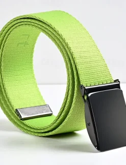 Men's Tactical Belt Canvas Belt Black White Canvas Plain Daily Wear Going out Weekend