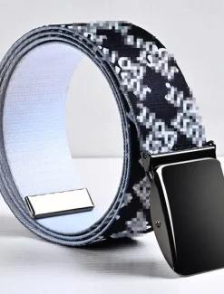 Men's Tactical Belt Canvas Belt Black White Canvas Plain Daily Wear Going out Weekend