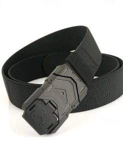 Men's Tactical Belt Magnetic Buckle Belt Waist Belt Black Royal Blue Nylon Durable Adjustable Plain Outdoor Daily