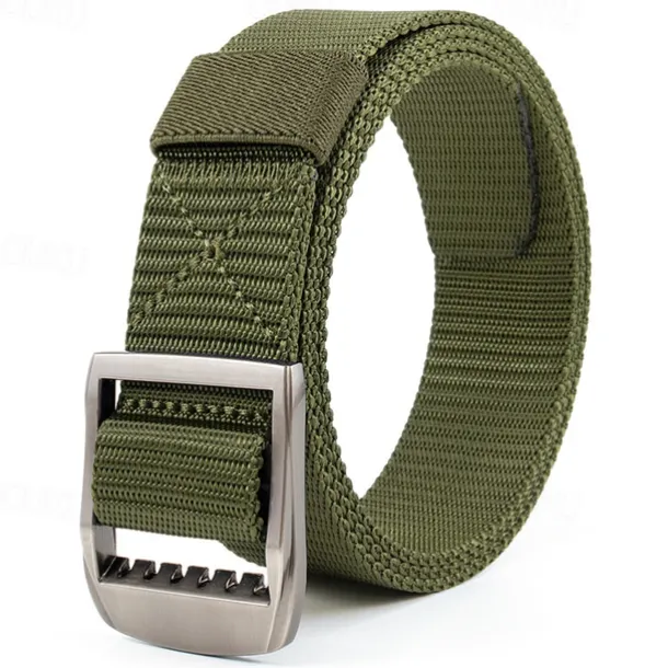 Men's Tactical Belt Nylon Web Work Belt Black Kakhi Nylon Alloy Plain Daily Wear Going out Weekend