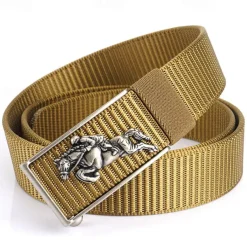 Men's Tactical Belt Nylon Web Work Belt Black Kakhi Nylon Plain Daily Wear Going out Weekend