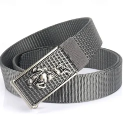 Men's Tactical Belt Nylon Web Work Belt Black Kakhi Nylon Plain Daily Wear Going out Weekend