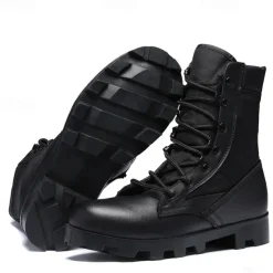 Men's Tactical Combat Boots – High-Top Military Desert Boots with Lace-Up Design for Outdoor Hiking & Work