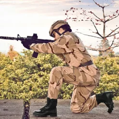 Men's Tactical Combat Boots – High-Top Military Desert Boots with Lace-Up Design for Outdoor Hiking & Work