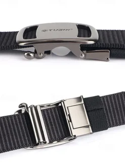 Men's Tactical Nylon Belt – Durable Military-Style Webbing Belt with Metal Buckle for Outdoor, Hiking, and Workwear