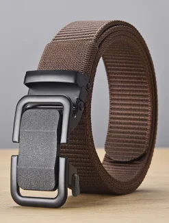 Men's Tactical Nylon Belt with Heavy-Duty Quick-Release Buckle, Adjustable Durable Design for Outdoor Activities, Hiking, and Casual Wear