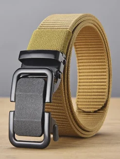 Men's Tactical Nylon Belt with Heavy-Duty Quick-Release Buckle, Adjustable Durable Design for Outdoor Activities, Hiking, and Casual Wear