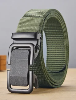 Men's Tactical Nylon Belt with Heavy-Duty Quick-Release Buckle, Adjustable Durable Design for Outdoor Activities, Hiking, and Casual Wear