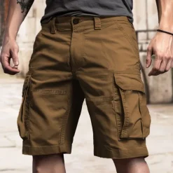 Men's Tactical Shorts Cargo Shorts Shorts Buttons Multi Pocket Plain Wearable Short Outdoor Daily Camping & Hiking Fashion Classic White Royal Blue