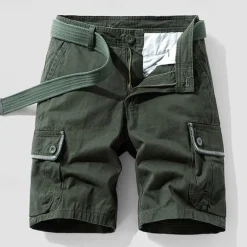 Men's Tactical Shorts Cargo Shorts Shorts Buttons Multi Pocket Plain Wearable Short Outdoor Daily Going out Fashion Classic Black Army Green