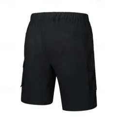 Men's Tactical Shorts Cargo Shorts Shorts Drawstring Elastic Waist Multi Pocket Plain Wearable Short Outdoor Daily Going out Fashion Classic Black Army Green