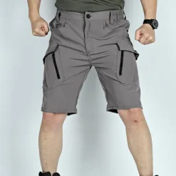 Men's Tactical Shorts Cargo Shorts Zipper Pocket Plain Waterproof Breathable Outdoor Daily Going out Fashion Casual Black Green