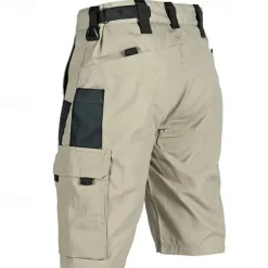 Men's Tactical Shorts Cargo Shorts Shorts Buttons Multi Pocket Color Block Comfort Wearable Short Casual Daily Holiday Fashion Classic Black Green