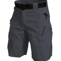 Men's Tactical Shorts Cargo Shorts Shorts Summer Shorts Hiking Shorts Multi Pocket Zipper Pockets Plain Comfort Wearable Knee Length Outdoor Sport Daily Fashion Casual Black Brown