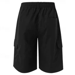 Men's Tactical Shorts Cargo Shorts Shorts Drawstring Elastic Waist Multi Pocket Plain Wearable Short Outdoor Daily Camping & Hiking Fashion Classic Black Navy Blue