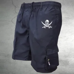 Men's Tactical Shorts Cargo Shorts Shorts Drawstring Elastic Waist Multi Pocket Skull Wearable Short Outdoor Daily Camping & Hiking Fashion Classic Black Army Green