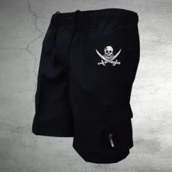 Men's Tactical Shorts Cargo Shorts Shorts Drawstring Elastic Waist Multi Pocket Skull Wearable Short Outdoor Daily Camping & Hiking Fashion Classic Black Army Green