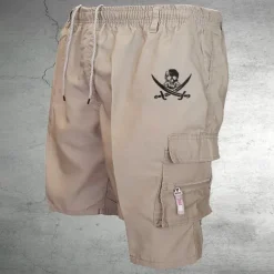 Men's Tactical Shorts Cargo Shorts Shorts Drawstring Elastic Waist Multi Pocket Skull Wearable Short Outdoor Daily Camping & Hiking Fashion Classic Black Army Green