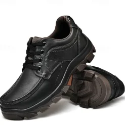 Men's Tan Lace-Up Sneakers with Traction Rubber Outsoles - Comfortable and Breathable for Outdoor Adventures and Casual Day Wear