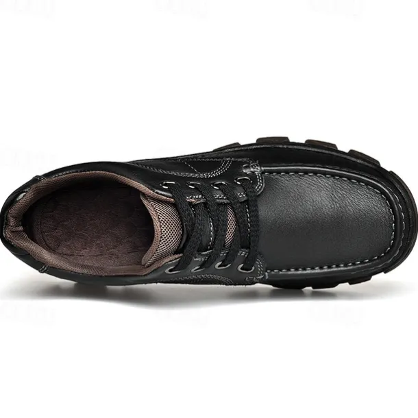 Men's Tan Lace-Up Sneakers with Traction Rubber Outsoles - Comfortable and Breathable for Outdoor Adventures and Casual Day Wear