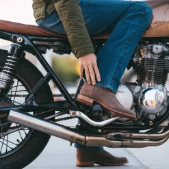 Men's Tan Suede Western Cowboy Boots - Classic Mid-Calf Design for Outdoor and Casual Wear