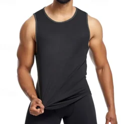 Men's Tank Top Fitness Tank Tank Undershirt Crew Neck Sleeveless Sport Casual Daily Gym Breathable Soft Plain Black Yellow Activewear Fashion Basic