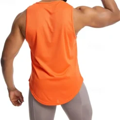 Men's Tank Top Fitness Tank Tank Undershirt Crew Neck Sleeveless Sport Casual Daily Gym Breathable Soft Plain Black Yellow Activewear Fashion Basic