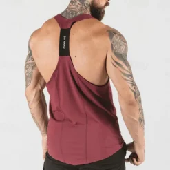 Men's Tank Top Fitness Tank Tank Undershirt U Neck Sleeveless Sport Casual Daily Gym Breathable Soft Plain Black White Activewear Fashion Basic