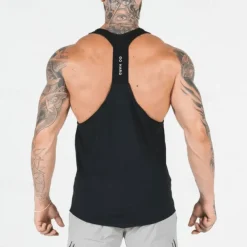 Men's Tank Top Fitness Tank Tank Undershirt U Neck Sleeveless Sport Casual Daily Gym Breathable Soft Plain Black White Activewear Fashion Basic