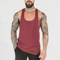 Men's Tank Top Fitness Tank Tank Undershirt U Neck Sleeveless Sport Casual Daily Gym Breathable Soft Plain Black White Activewear Fashion Basic