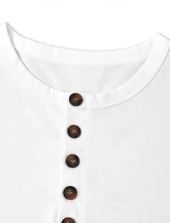 Men's Tank Top Henley Shirt Vest Top Undershirt Sleeveless Henley Summer Plain Fashion Designer Muscle Buttons Outdoor Going out Gym Black White Khaki Top Tee for Men