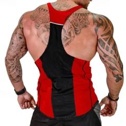 Men's Tank Top Tank Undershirt Crew Neck Sleeveless Sport Casual Daily Gym Breathable Soft Plain Black White Activewear Fashion Basic