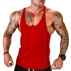 Men's Tank Top Tank Undershirt Crew Neck Sleeveless Sport Casual Daily Gym Breathable Soft Plain Black White Activewear Fashion Basic