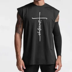 Men's Tank Top Vest Sleeveless Shirt Sleeveless Crewneck Summer Plain Fashion Classic Comfortable Street Casual Sports Black White Red Top Tee for Men