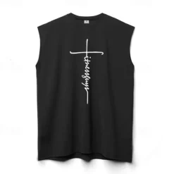 Men's Tank Top Vest Sleeveless Shirt Sleeveless Crewneck Summer Plain Fashion Classic Comfortable Street Casual Sports Black White Red Top Tee for Men