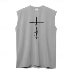 Men's Tank Top Vest Sleeveless Shirt Sleeveless Crewneck Summer Plain Fashion Classic Comfortable Street Casual Sports Black White Red Top Tee for Men