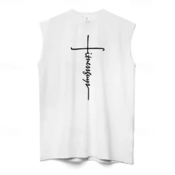 Men's Tank Top Vest Sleeveless Shirt Sleeveless Crewneck Summer Plain Fashion Classic Comfortable Street Casual Sports Black White Red Top Tee for Men