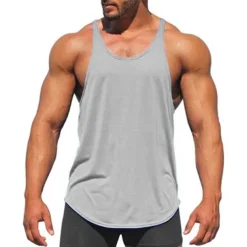 Men's Tank Top Vest Top Sleeveless Shirt Sleeveless Crewneck Summer Plain Fashion Streetwear Workout Sports & Outdoor Athleisure Gym Black White Yellow Top Tee for Men