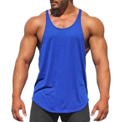 Men's Tank Top Vest Top Sleeveless Shirt Sleeveless Crewneck Summer Plain Fashion Streetwear Workout Sports & Outdoor Athleisure Gym Black White Yellow Top Tee for Men