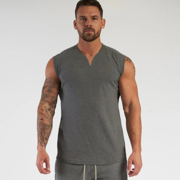 Men's Tank Top Vest Top Undershirt Sleeveless Shirt Sleeveless V Neck Summer Plain Sports Fashion Lightweight Vacation Casual Holiday Black White Army Green Top Tee for Men