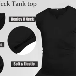 Men's Tank Top Vest Top Undershirt Sleeveless Shirt Sleeveless V Neck Summer Plain Sports Fashion Lightweight Vacation Casual Holiday Black White Army Green Top Tee for Men