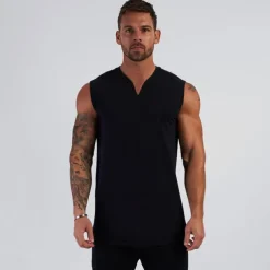 Men's Tank Top Vest Top Undershirt Sleeveless Shirt Sleeveless V Neck Summer Plain Sports Fashion Lightweight Vacation Casual Holiday Black White Army Green Top Tee for Men