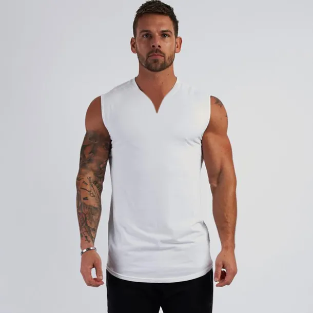 Men's Tank Top Vest Top Undershirt Sleeveless Shirt Sleeveless V Neck Summer Plain Sports Fashion Lightweight Vacation Casual Holiday Black White Army Green Top Tee for Men