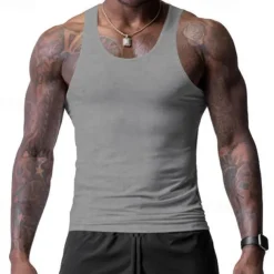 Men's Tank Top Vest Top Undershirt Sleeveless Shirt Sleeveless Crew Neck Spring & Summer Plain Fashion Designer Basic Vacation Street Going out Black White Wine Top Tee for Men