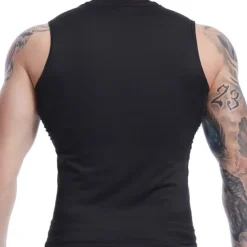 Men's Tank Top Vest Top Undershirt Sleeveless Shirt Sleeveless Crew Neck Summer Plain Fashion Soak Off Muscle Outdoor Going out Gym Black White Red Top Tee for Men