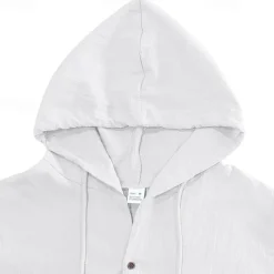 Men's Tank Top Vest Top Undershirt Sleeveless Shirt Sleeveless Hooded Summer Plain Fashion Designer Basic Buttons Vacation Street Going out Black White Yellow Top Tee for Men