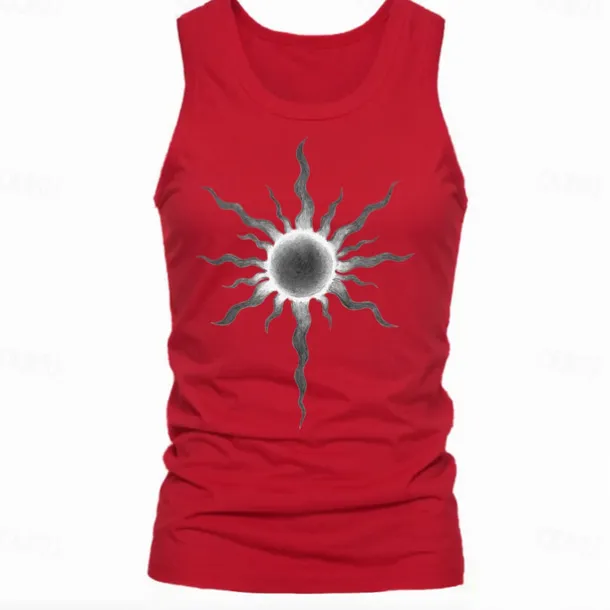 Men's Tank Top Vest Top Undershirt Short Sleeve Crew Neck Spring & Summer Graphic Coconut Tree Fashion Hawaiian Casual Print Street Daily Beach White Top Tee for Men