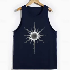 Men's Tank Top Vest Top Undershirt Short Sleeve Crew Neck Spring & Summer Graphic Coconut Tree Fashion Hawaiian Casual Print Street Daily Beach White Top Tee for Men